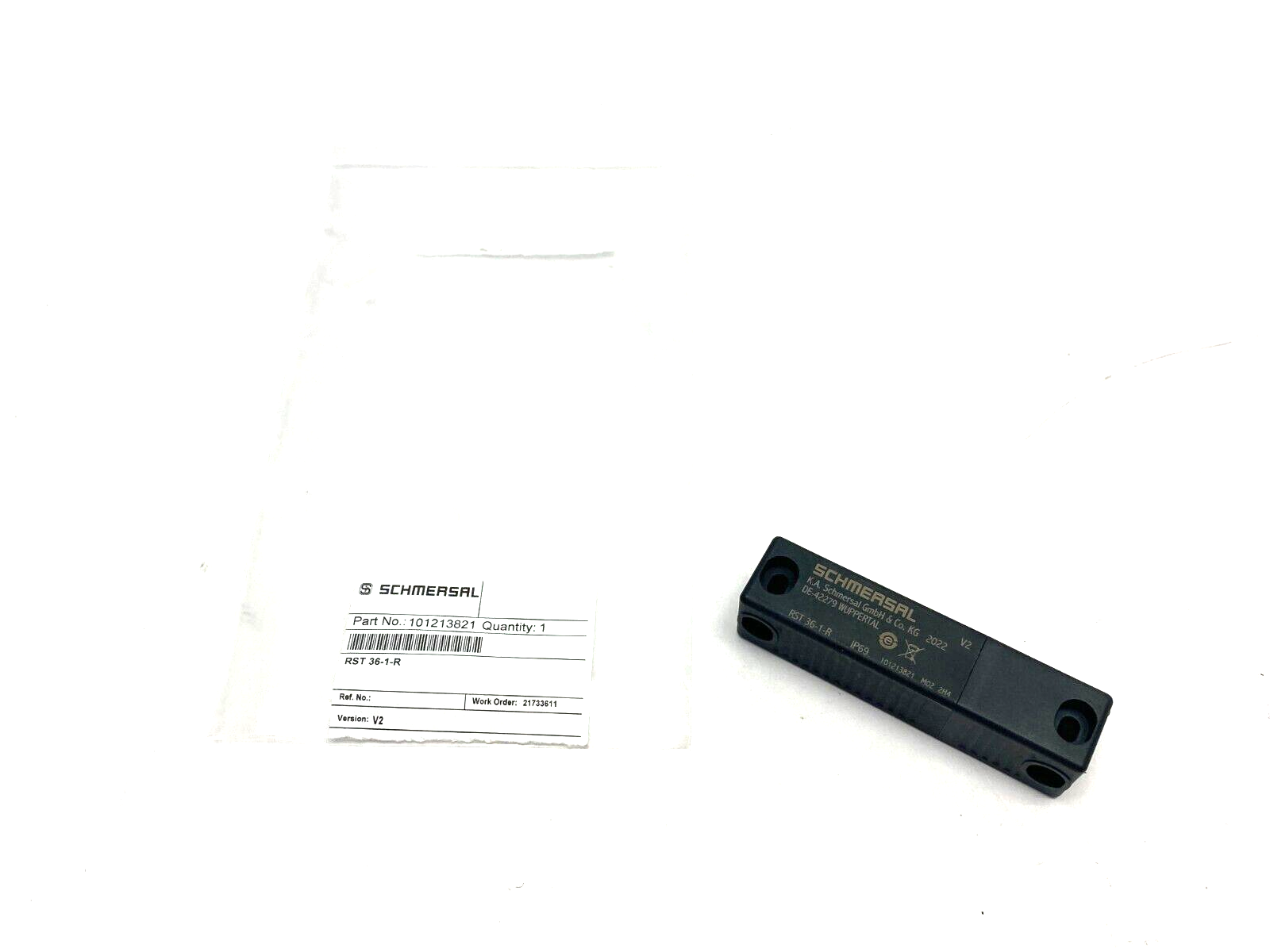 Schmersal 101213821 Magnetic Latching Safety Sensor Actuator, RST 36-1-R - Maverick Industrial Sales