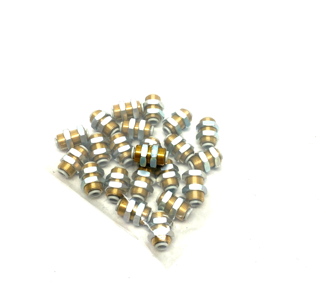 SMC KQ2E06-00A Push-to-Connect Straight Bulkhead Union Fitting 6mm LOT OF 22 - Maverick Industrial Sales