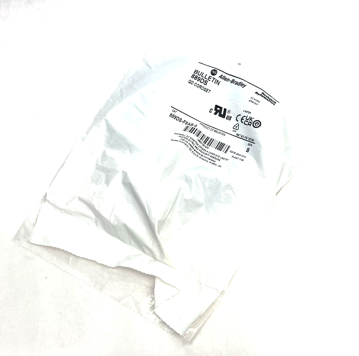 Allen Bradley 889DS-F8AB-5 Ser. B Micro QD Cordset Straight DC 5m Length - Maverick Industrial Sales