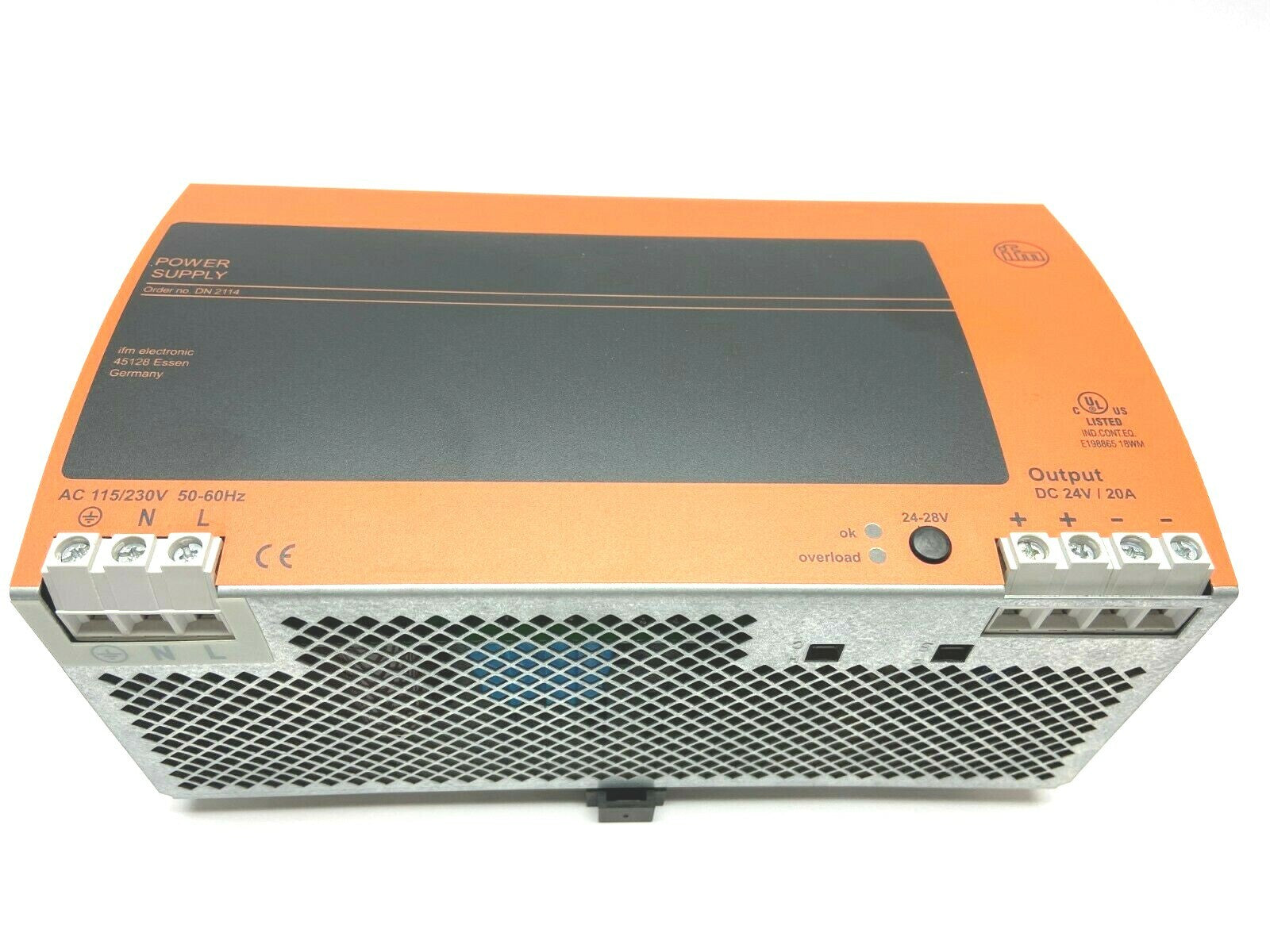 IFM DN2114 Din Rail Power Supply DC24-28V 600W Peak - Maverick Industrial Sales