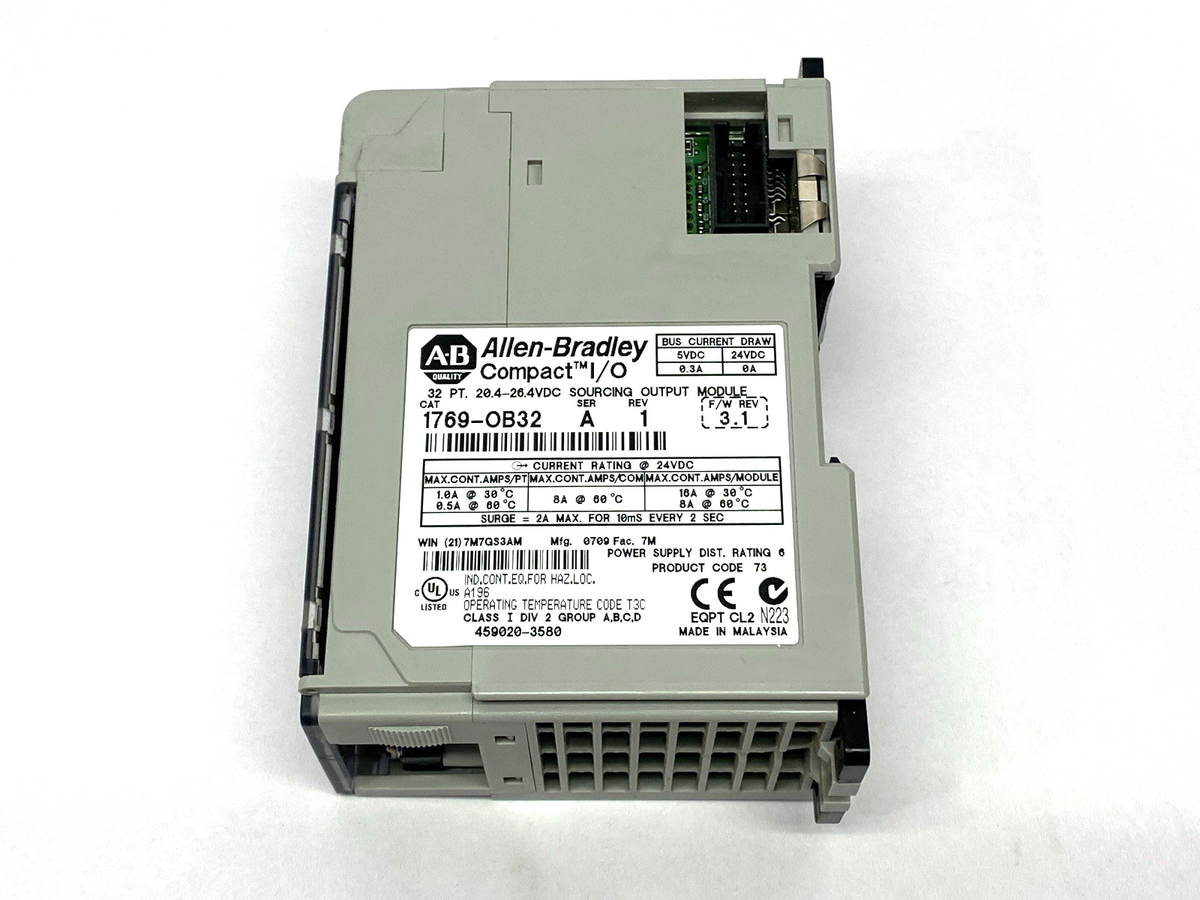 1769-OB32 | Allen Bradley Ser. A Rev. 1 Compact I/O Sourcing Output Module 32Pt- Used - Maverick Industrial Sales