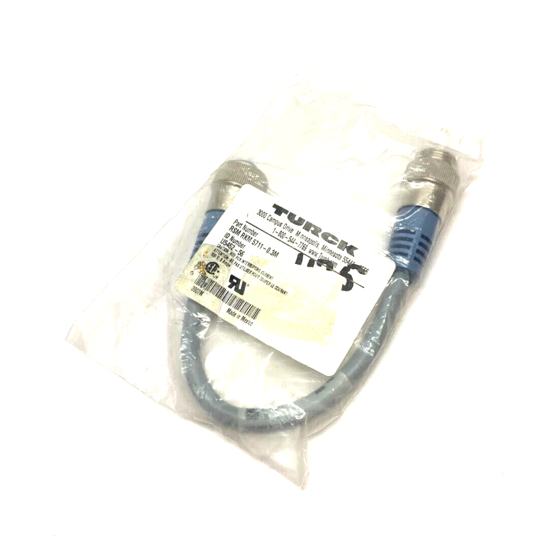 Turck RSM RKM 5711-0.3M DeviceNet Double Ended Cordset U5452-56 - New - Maverick Industrial Sales