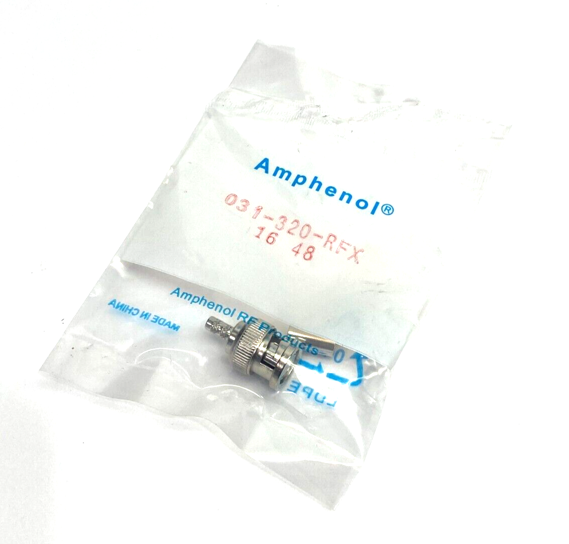 Amphenol 031-320-RFX Straight Male BMC Crimp Plug Connector RG58 RG141 - Maverick Industrial Sales