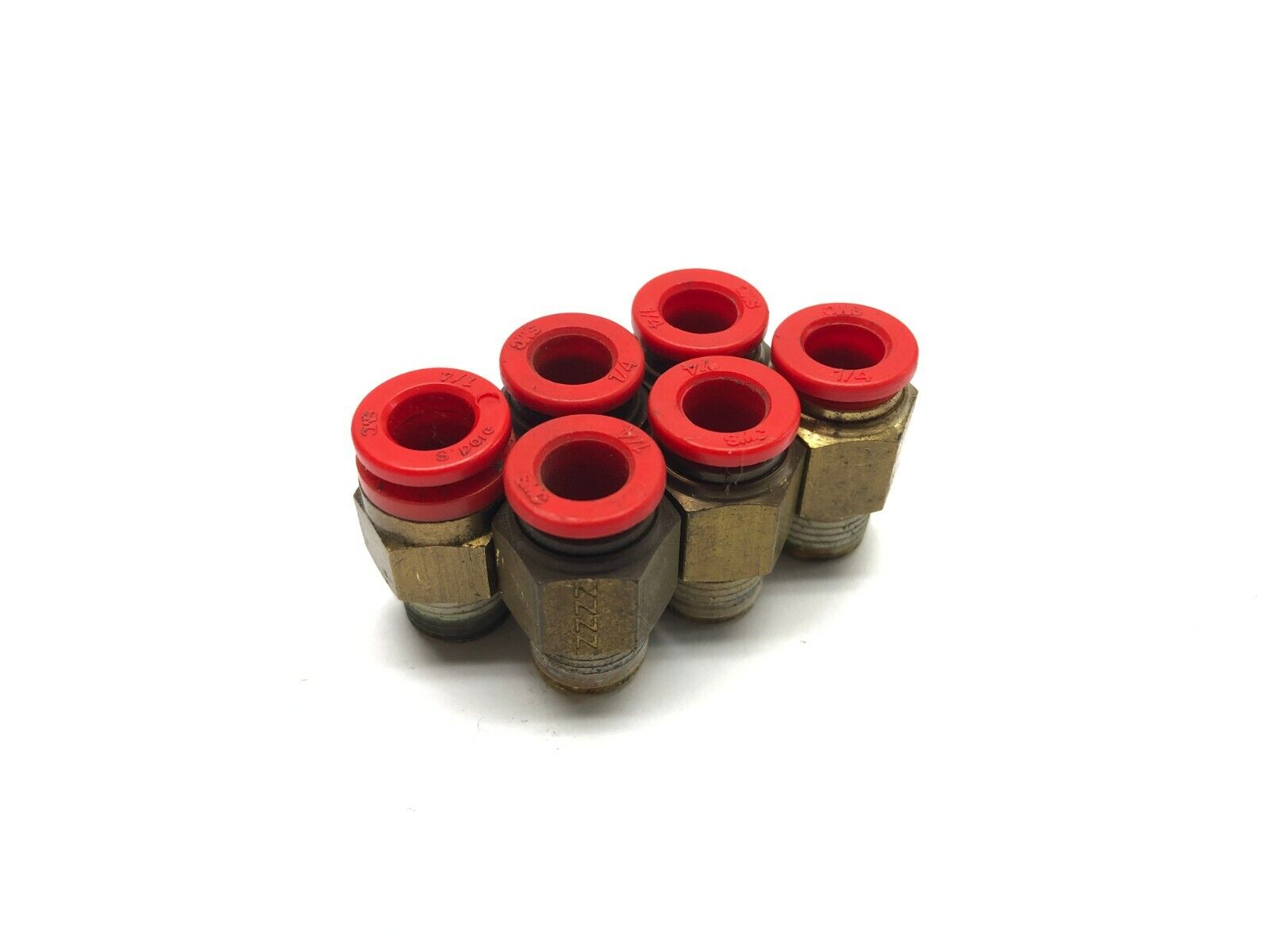 KQ2S07-34AS | SMC Hex Socket Head Male Connector LOT OF 6 - Used - Maverick Industrial Sales