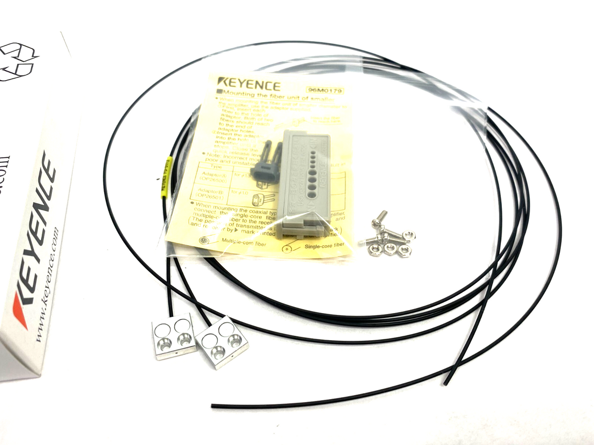 FU-51TZ | Keyence Transmissive Fiber Optic Unit Thru-Beam Type- New – Open box - Maverick Industrial Sales