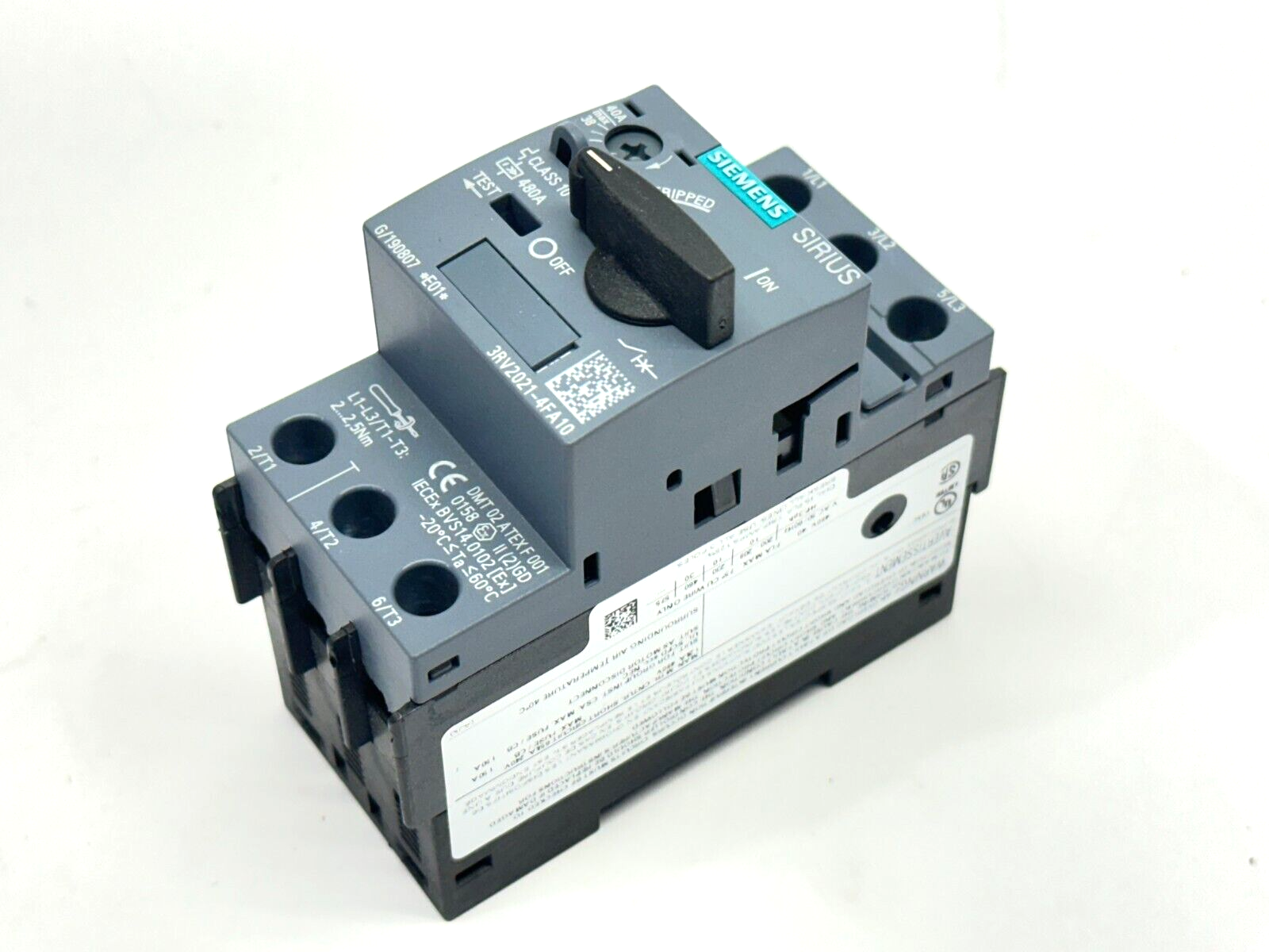 Siemens 3RV2021-4FA10 SIRIUS Motor Protection Circuit Breaker 34-40A - Maverick Industrial Sales