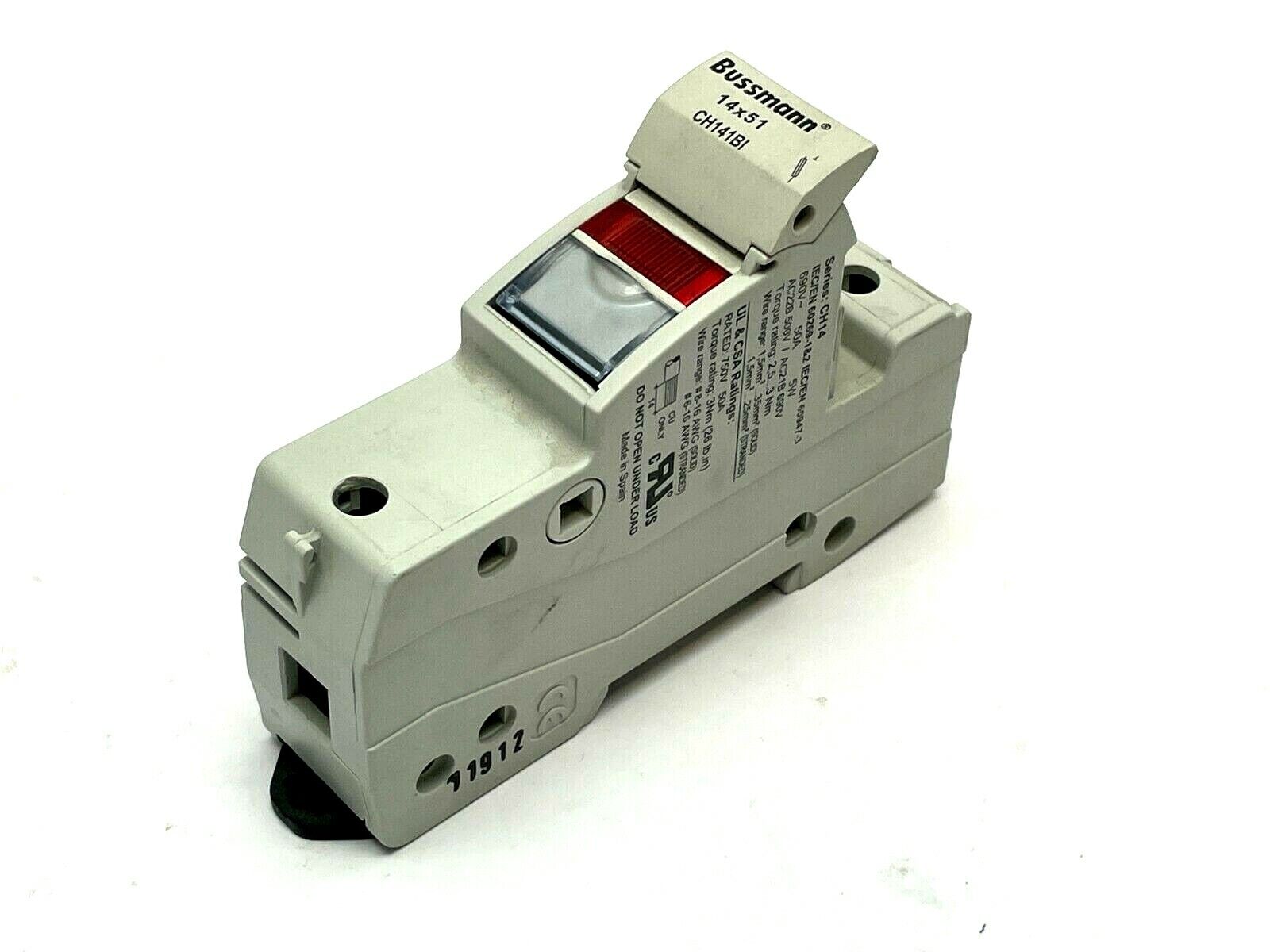 CH141BI | Bussmann Fuse Holder 1-Pole 750VDC - Used - Maverick Industrial Sales