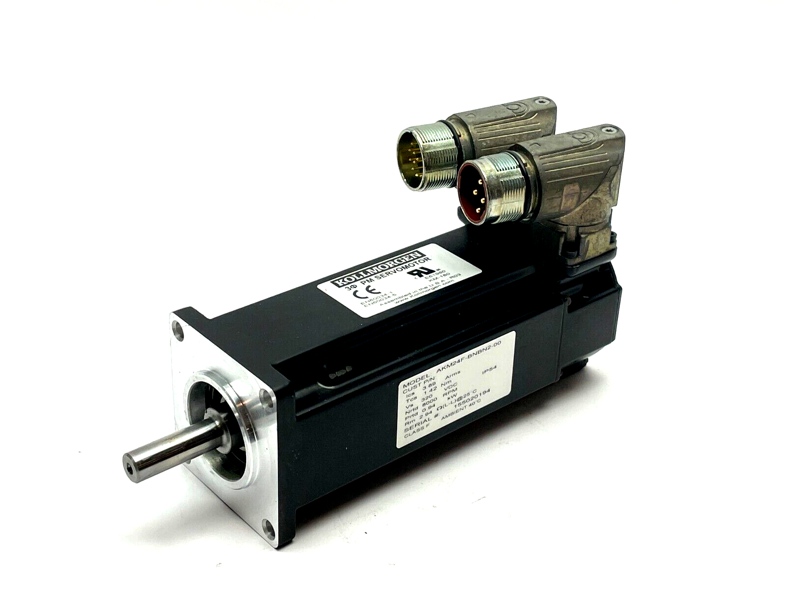 Kollmorgen AKM24F-BNBN2-00 Servo Motor 3-Phase 320VDC 6000RPM - Maverick Industrial Sales