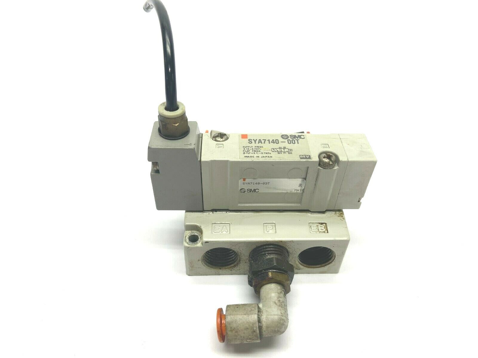 SMC SYA7140-00T Air Pilot Valve with Base - Used - Maverick Industrial Sales