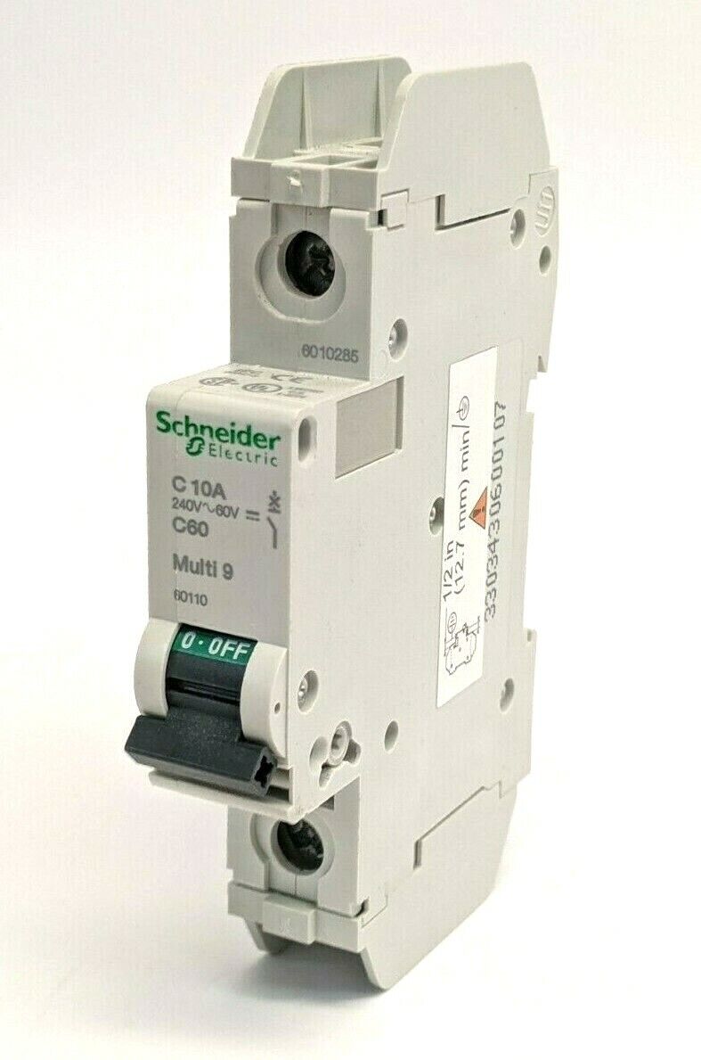 Schneider Electric 60110 Miniature Circuit Breaker Multi 9, C 10A, C60 - Maverick Industrial Sales