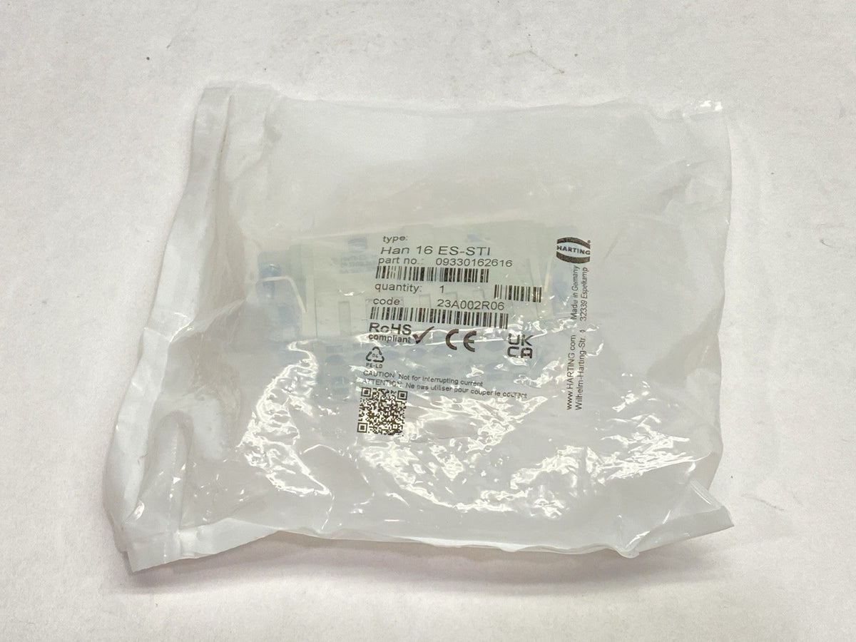 09330162616 | Harting Heavy-Duty Power Connector Male Size 16B Han 16 ES-STI - New - Maverick Industrial Sales