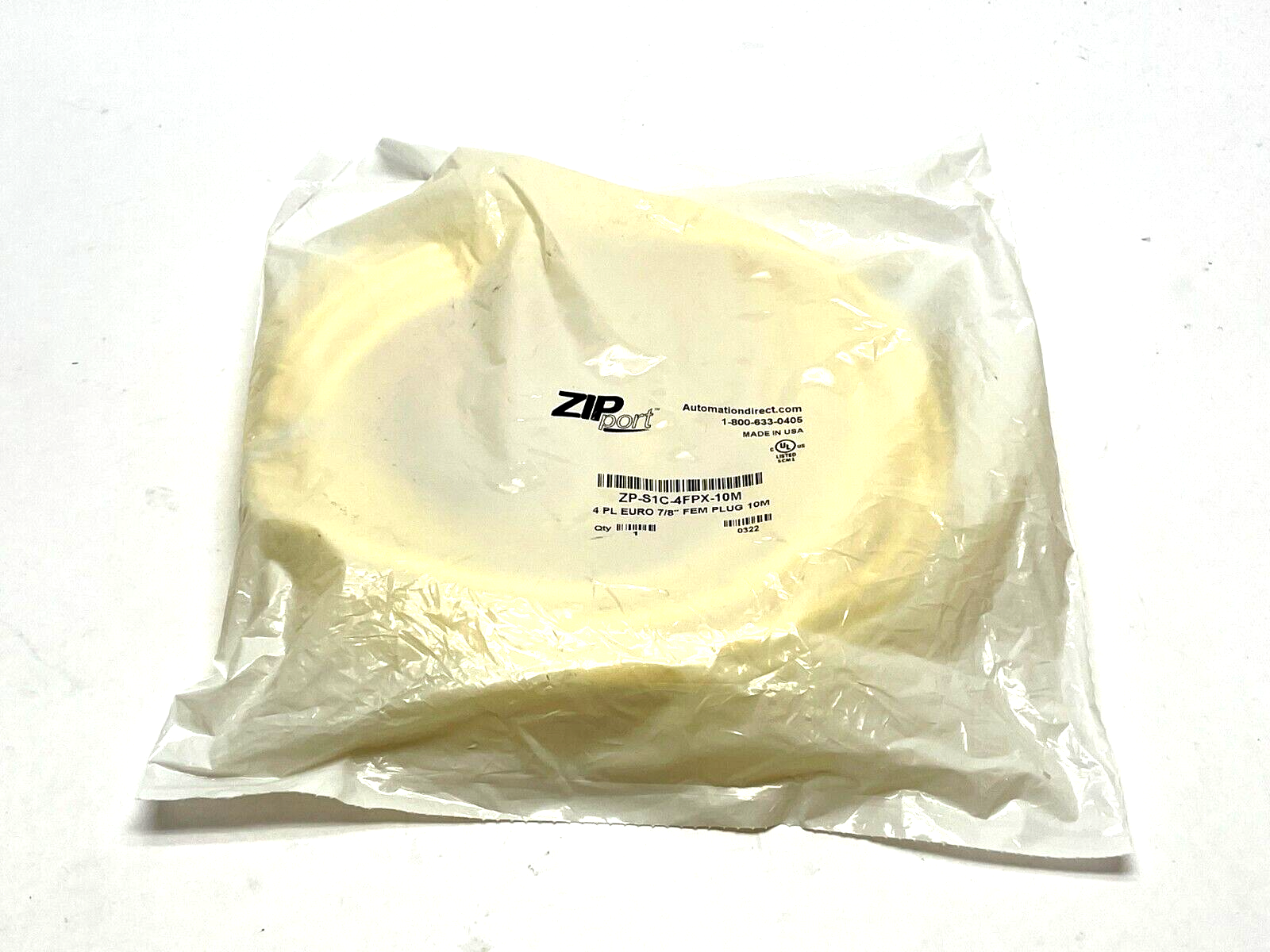 Automation Direct ZIP port ZP-S1C-4FPX-10M Connection Cable 10m Length - New - Maverick Industrial Sales