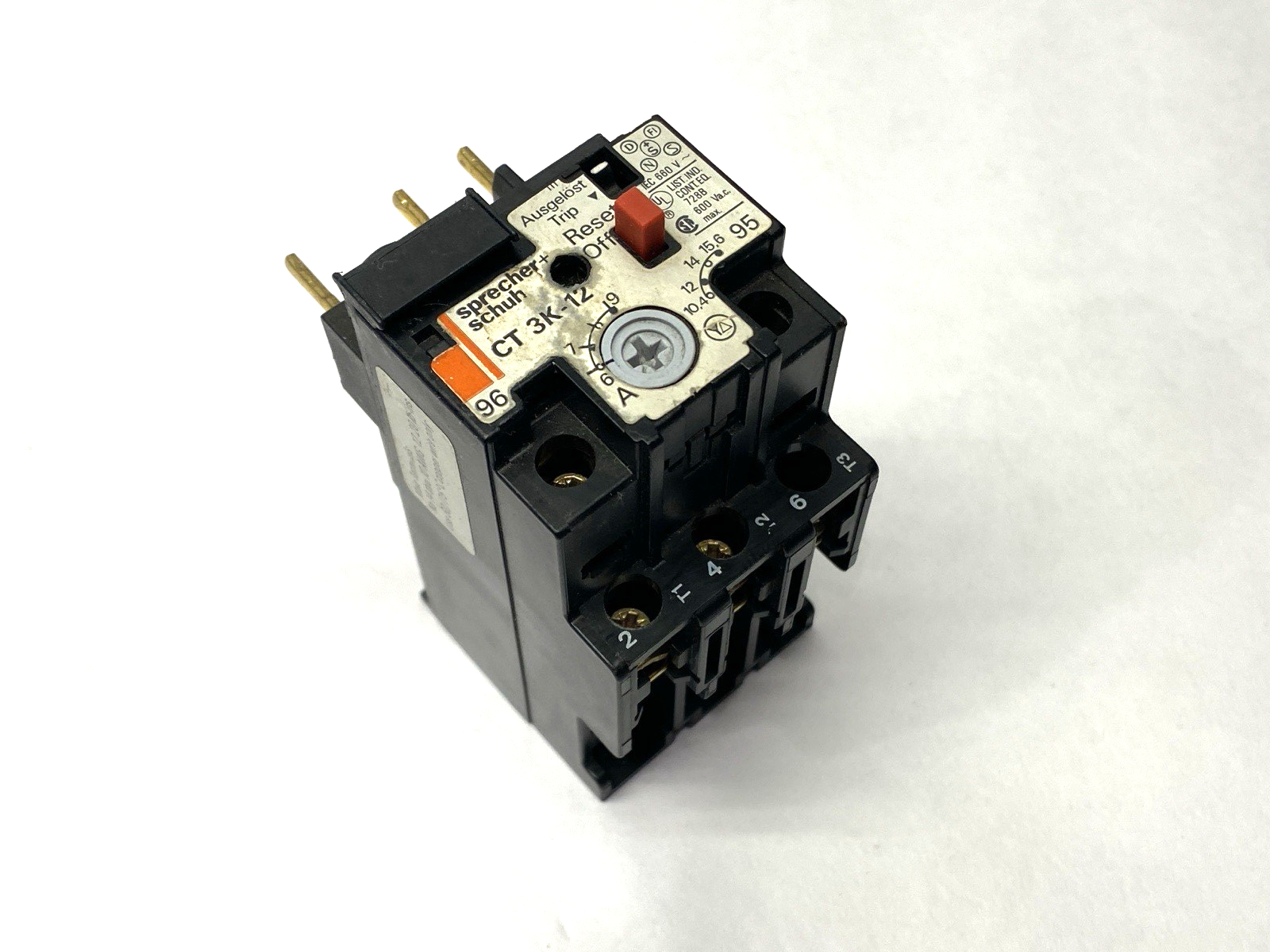 Sprecher+Schuh CT3K-12-9 Overload Relay 6-9A - Maverick Industrial Sales