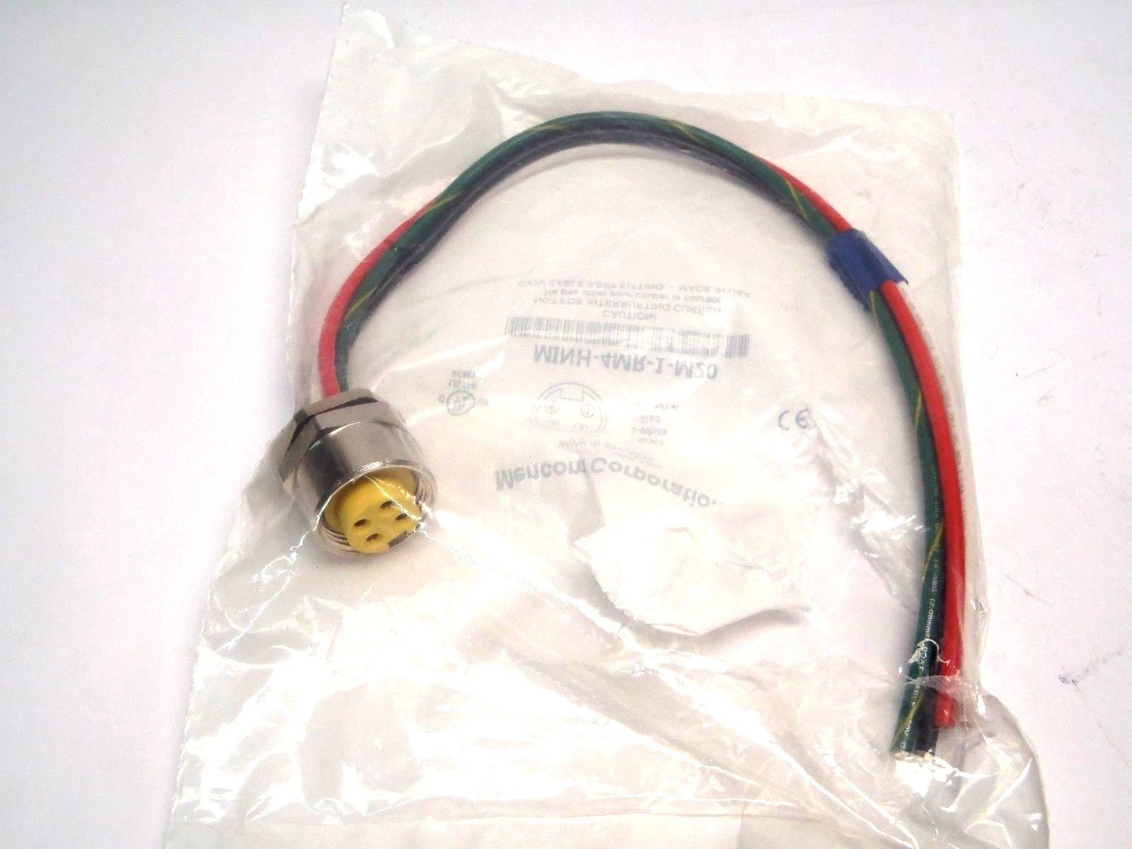 Mencom MIH-4MR-1-M20 4 Pole Male Straight From Mount 14 AWG 15A M20 - New – Open box - Maverick Industrial Sales