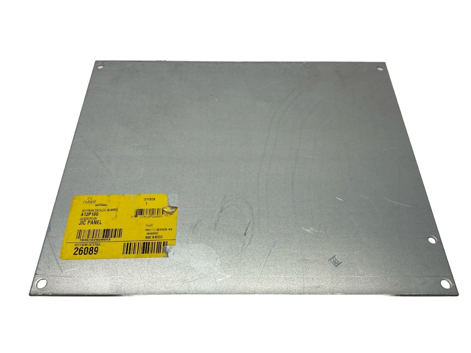 Hoffman A12P10G nVent Panel For Junction Box Fits 12x10 Box - New – Open box - Maverick Industrial Sales