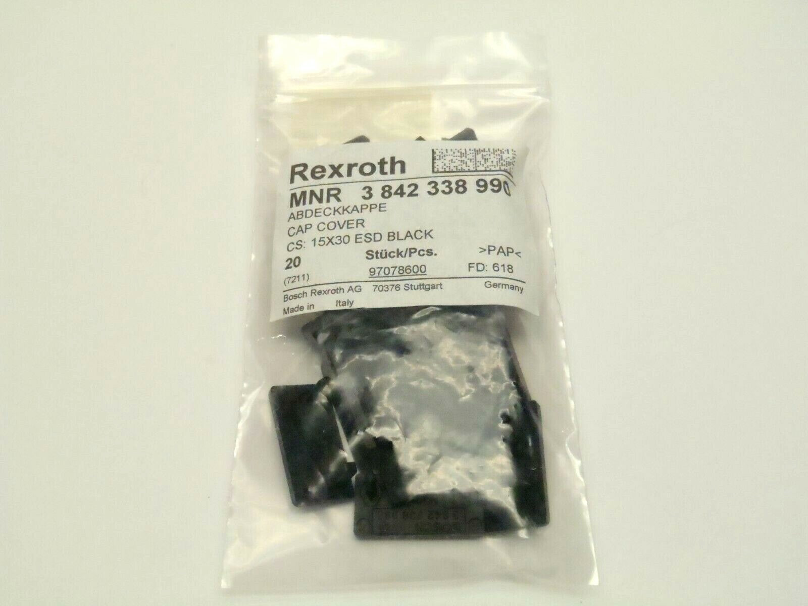 Bosch Rexroth 3 842 338 990 15x30 End Cap - New - Maverick Industrial Sales