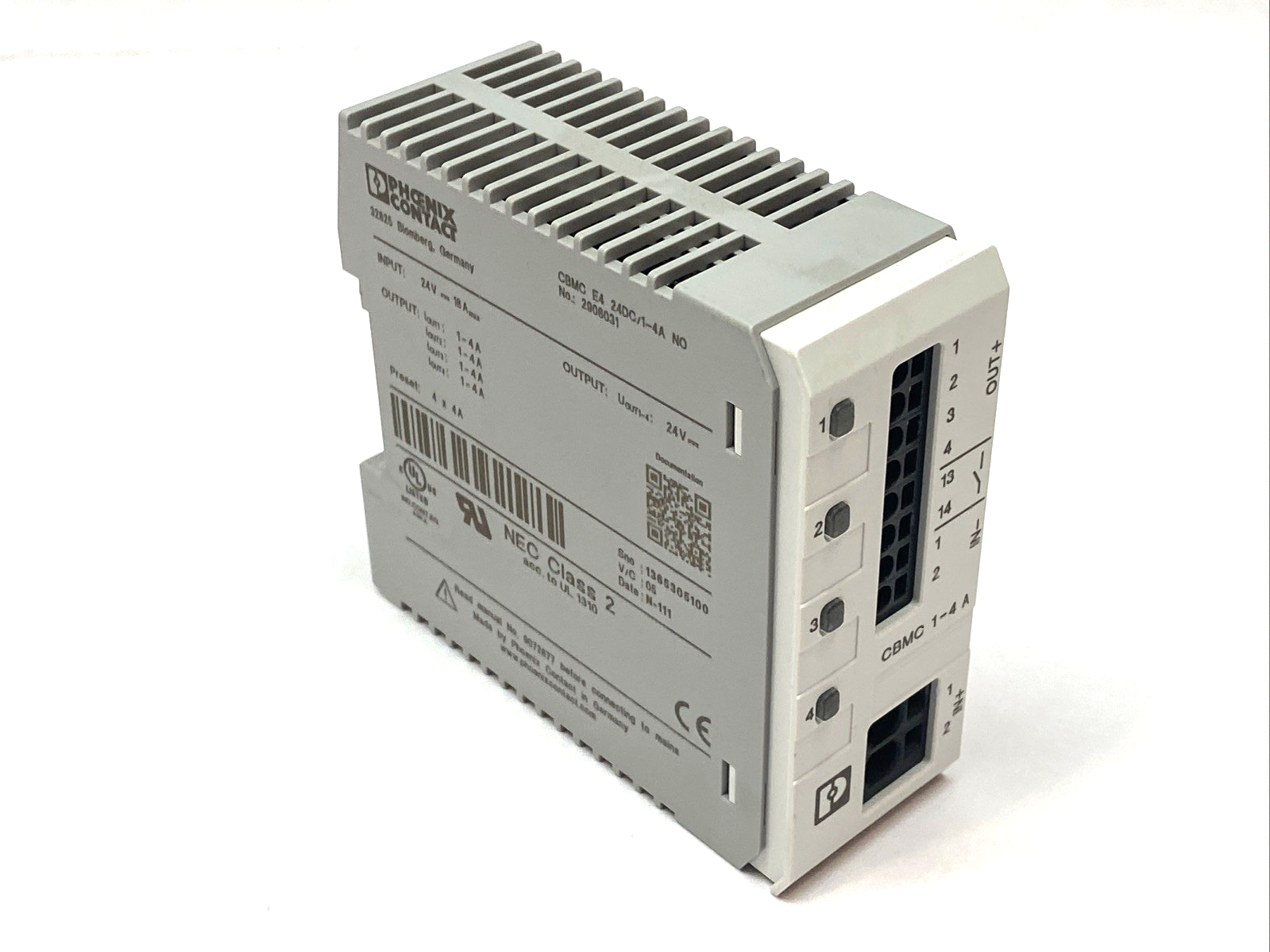 Phoenix Contact CBMC E4 24DC/1-4A NO Electronic Circuit Breaker 2906031 - Maverick Industrial Sales