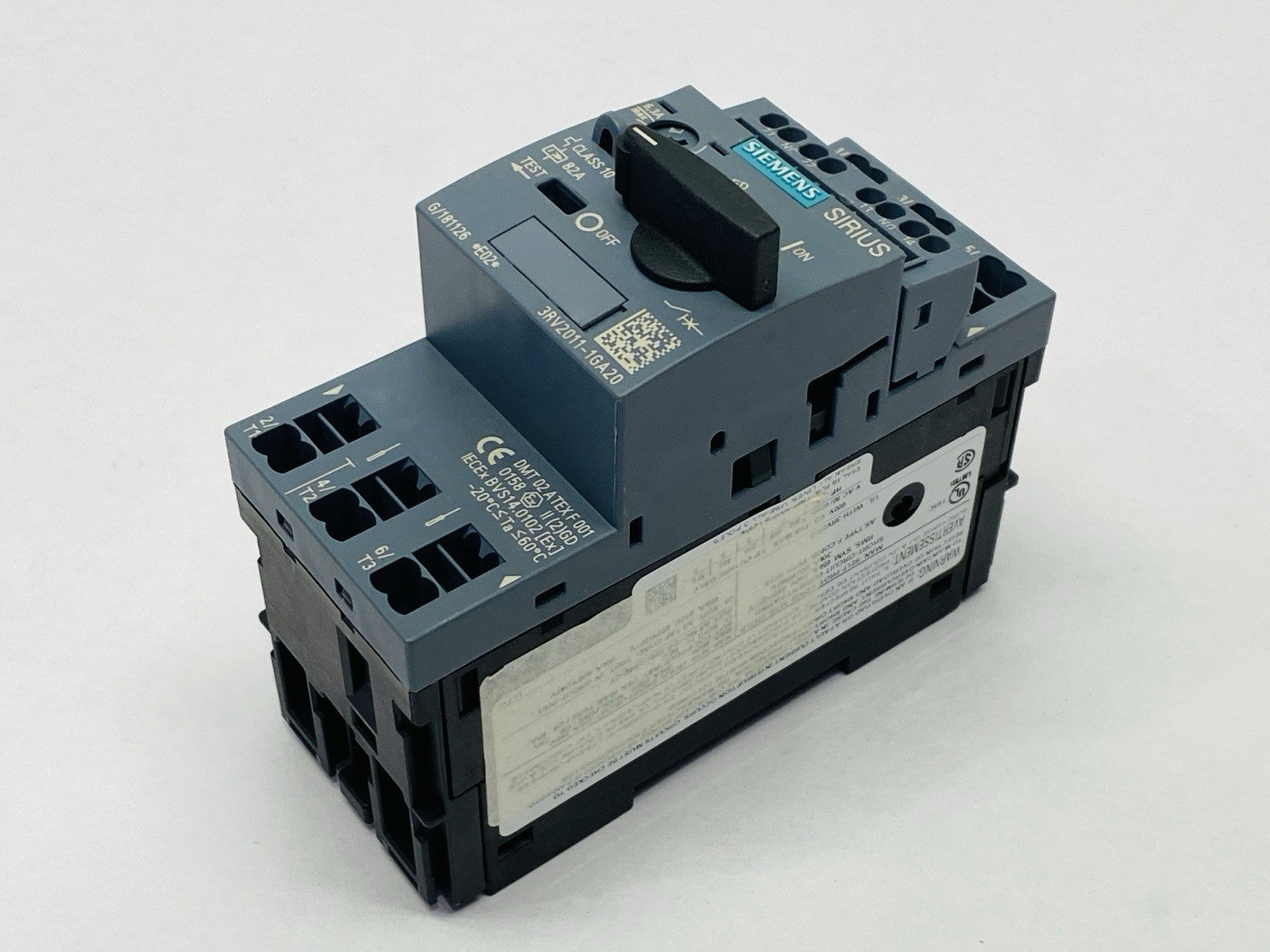 Siemens 3RV2011-1GA20 SIRIUS Motor Protector Circuit Breaker 4.5-6.3A - Maverick Industrial Sales