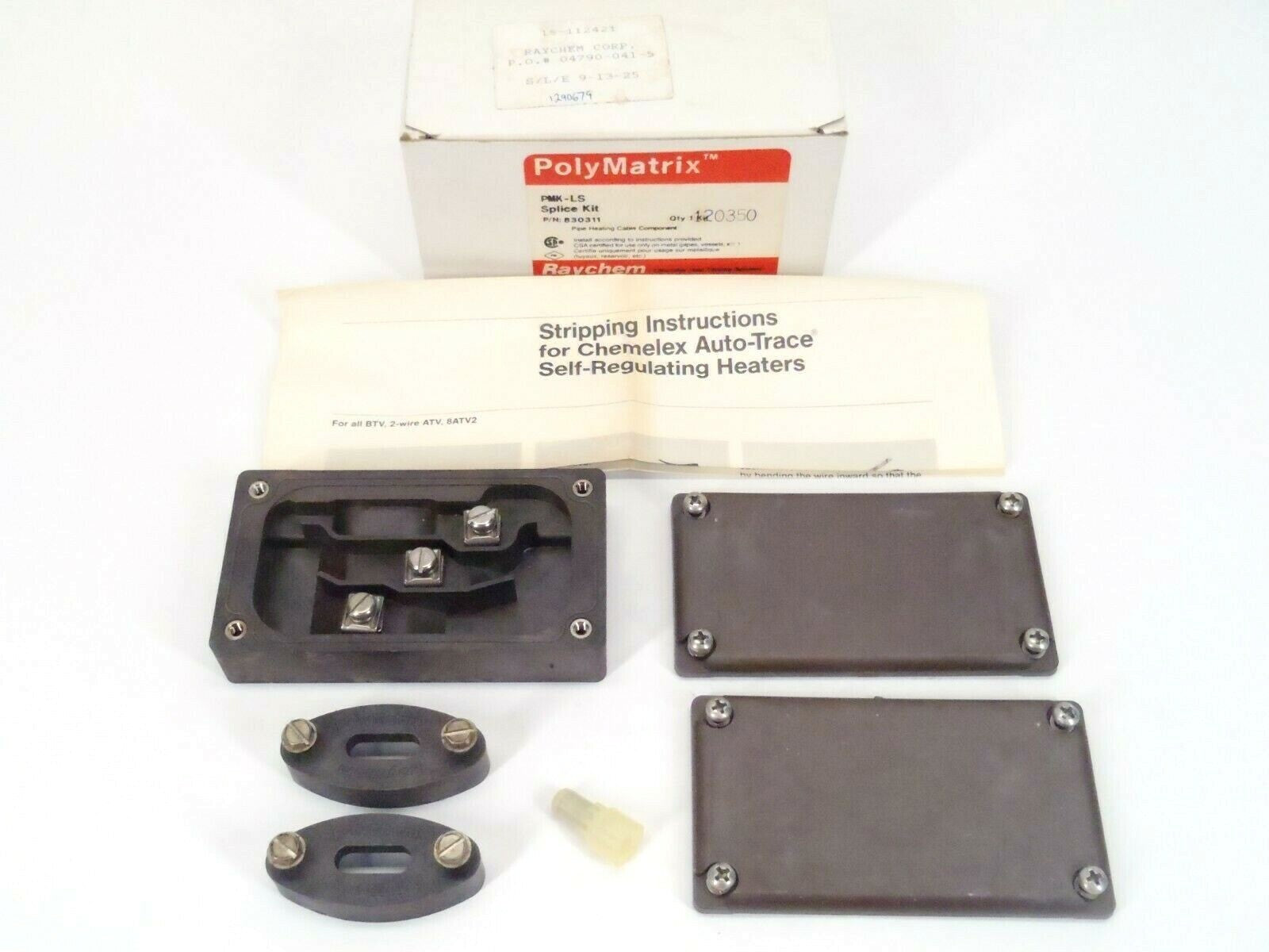 Raychem PMK-LS 830311 PolyMatrix Pipe Heating Cable Splice Kit MISSING GASKET - Maverick Industrial Sales