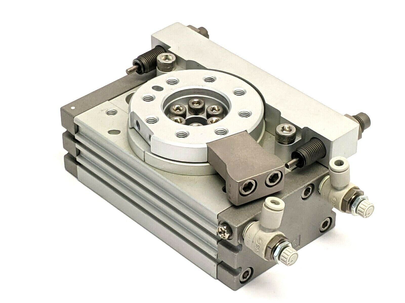SMC MSQB30H2 Rotary Actuator Table w/ External Shock Absorbers - Used - Maverick Industrial Sales