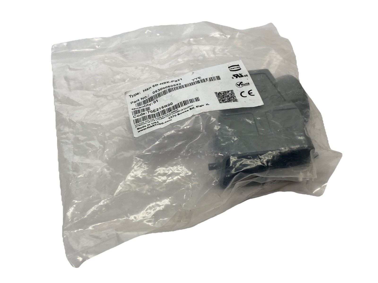 Harting Han 6B-HSE-Pg21 Cable Hood Side Entry 09300060542 - New - Maverick Industrial Sales