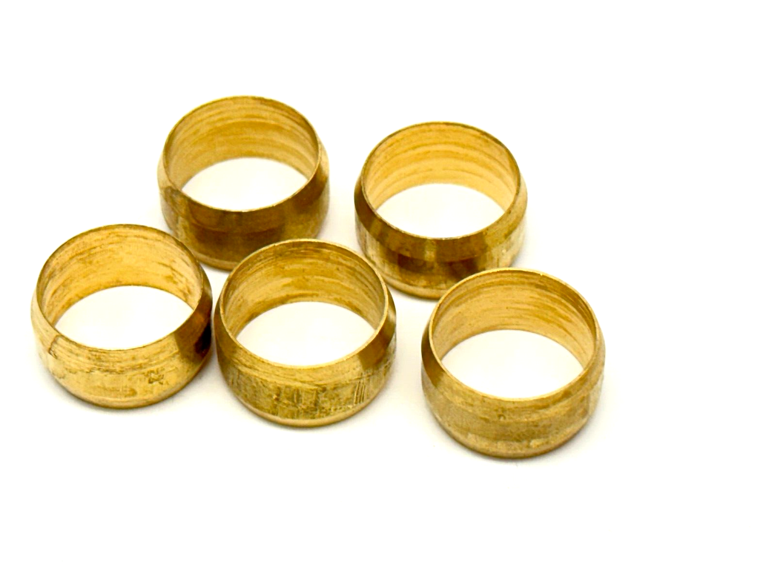 5/8" OD Compression Tube Sleeve Brass LOT OF 5 - New – Open box - Maverick Industrial Sales