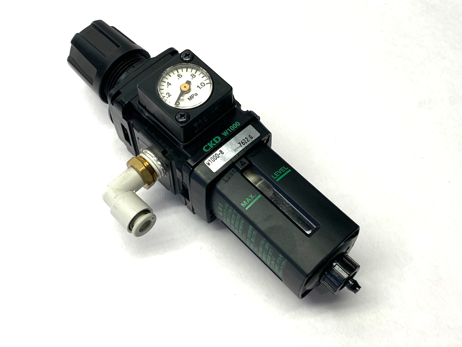 CKD W1000-8 Pneumatic Filter Regulator 1/4" Ports - Maverick Industrial Sales