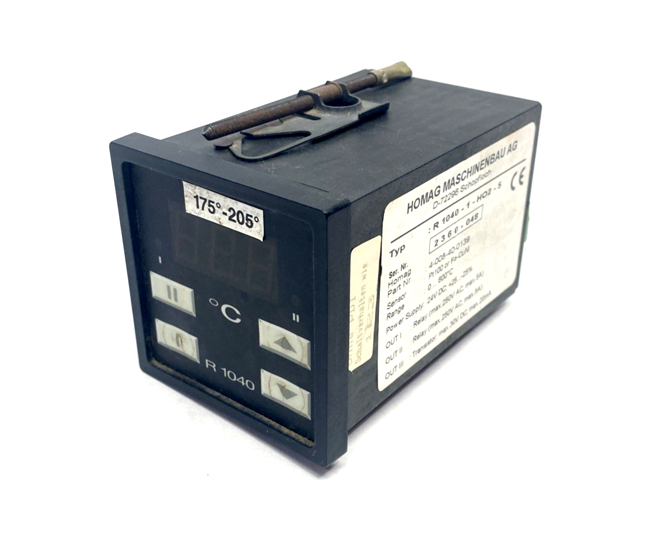 Homag R 1040-1-HO2-5 Temperature Controller 24VDC 4-008-40-0139 - Used - Maverick Industrial Sales