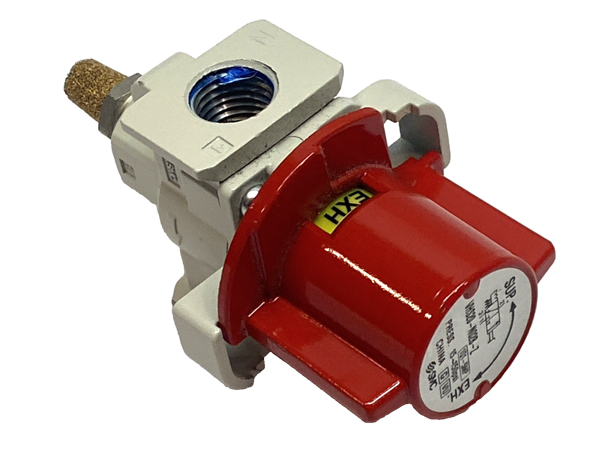VHS20-N02B-Z | SMC Single Action Lockout Relief Hand Valve 3-Port 1/4" NPT- Used - Maverick Industrial Sales
