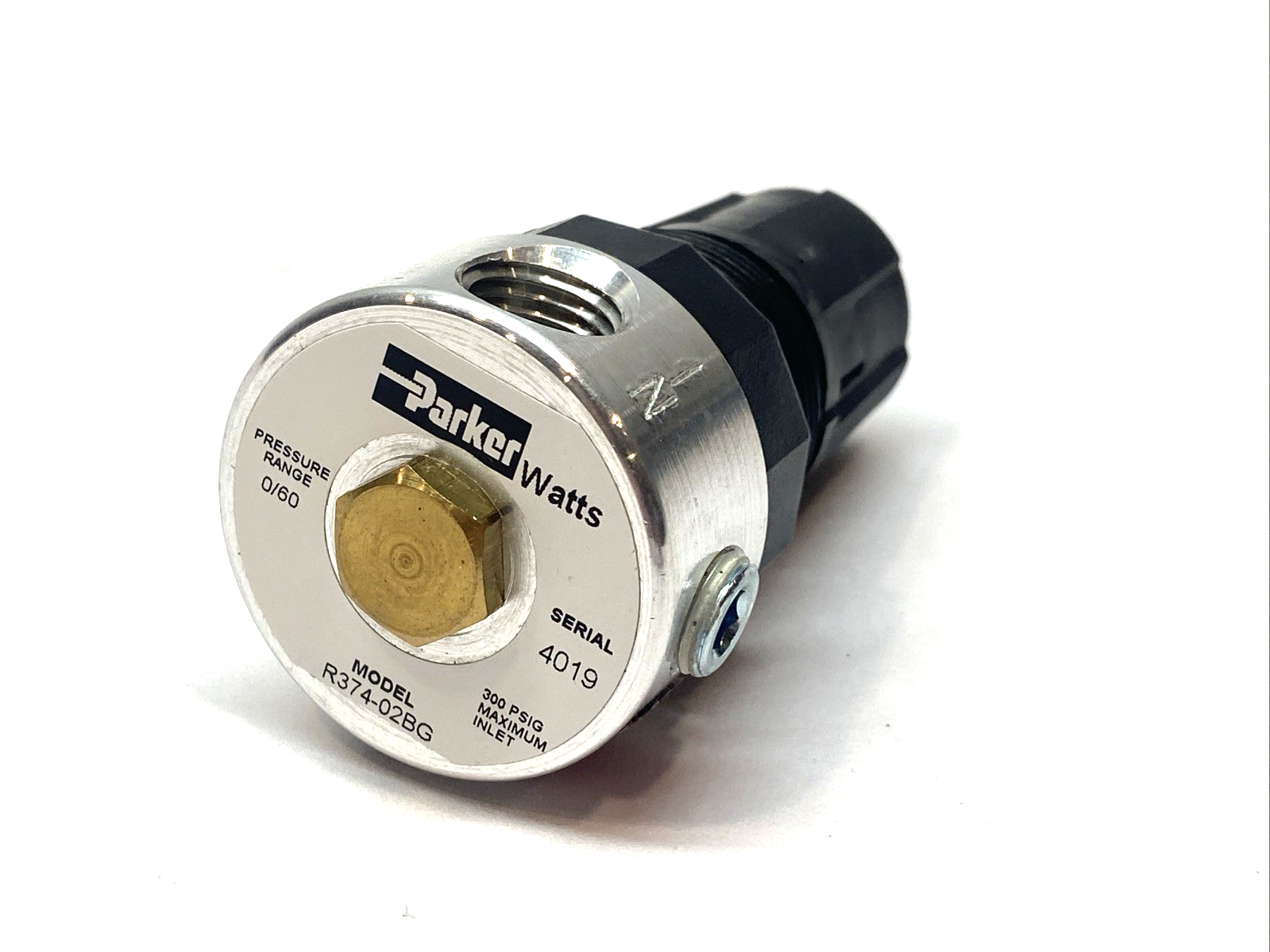 Parker Watts R374-02BG Miniature Pressure Regulator 0-60psi Range NO GAUGE - Maverick Industrial Sales