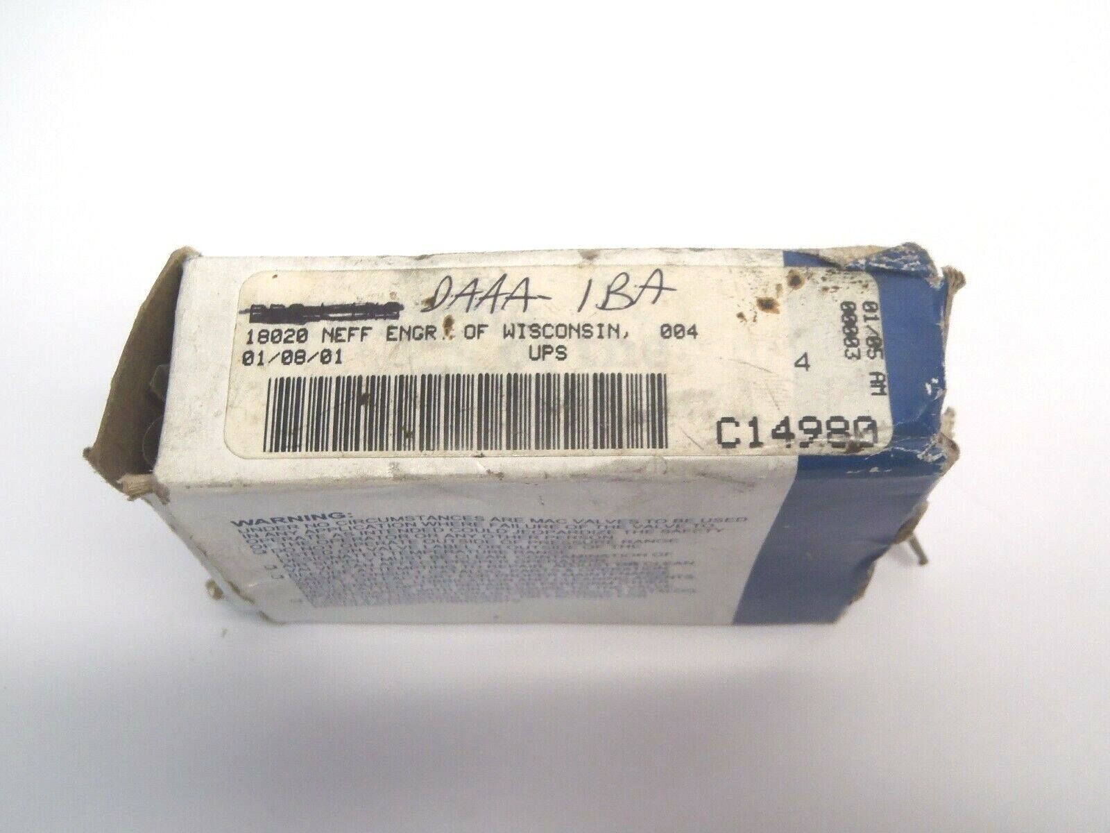 MAC 15A-L00-DAAA-1BA Valve Coil, 120/60 110/50, 5.4 Watts, VAC To 120 PSI - For parts or not working - Maverick Industrial Sales