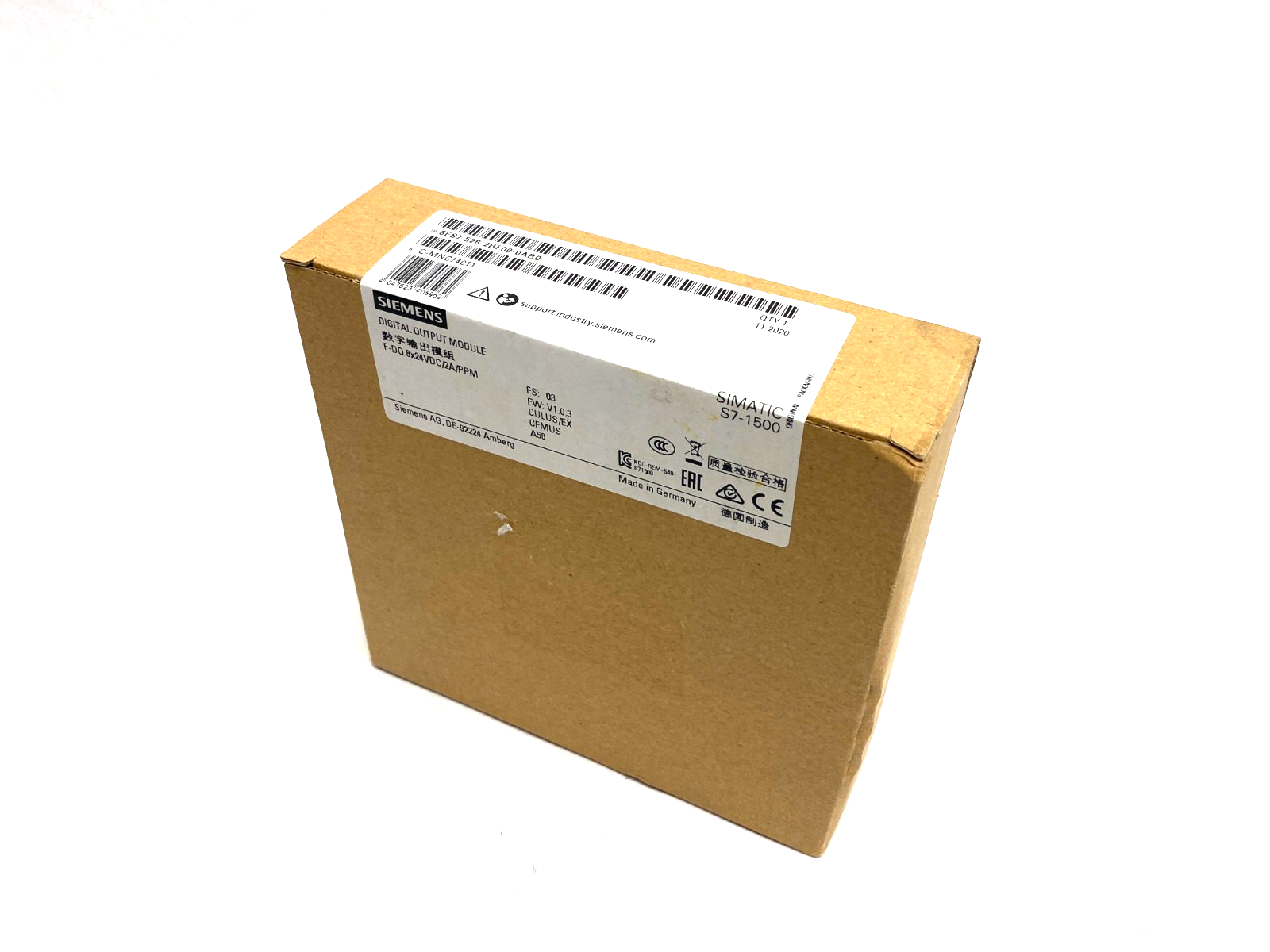 Siemens 6ES7 526-2BF00-0AB0 SIMATIC S7-1500 Digital Input Module F-DQ 8x24VDC - Maverick Industrial Sales
