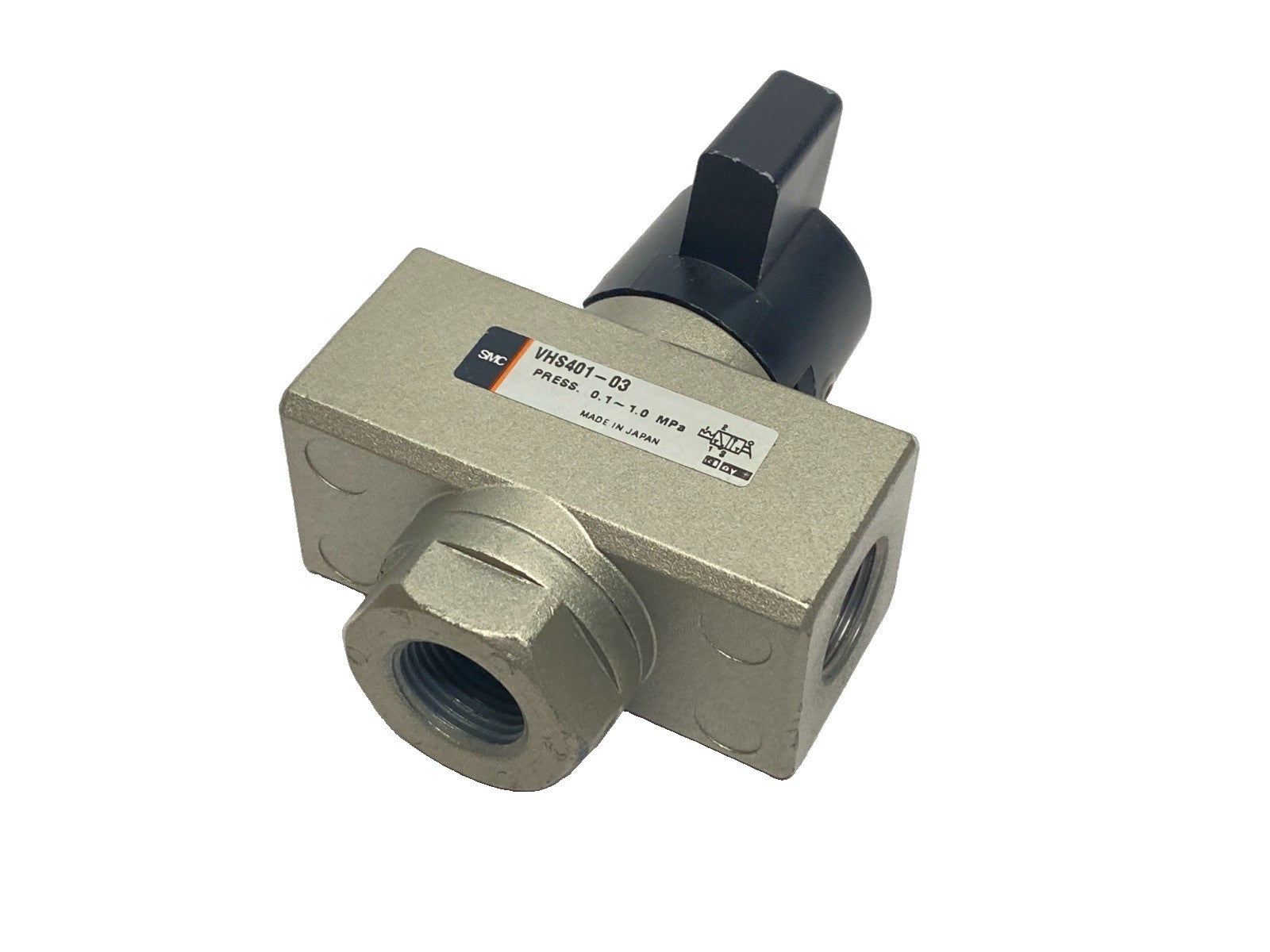 SMC VHS401-03 Pneumatic Hand Valve 3/8" PT - Maverick Industrial Sales