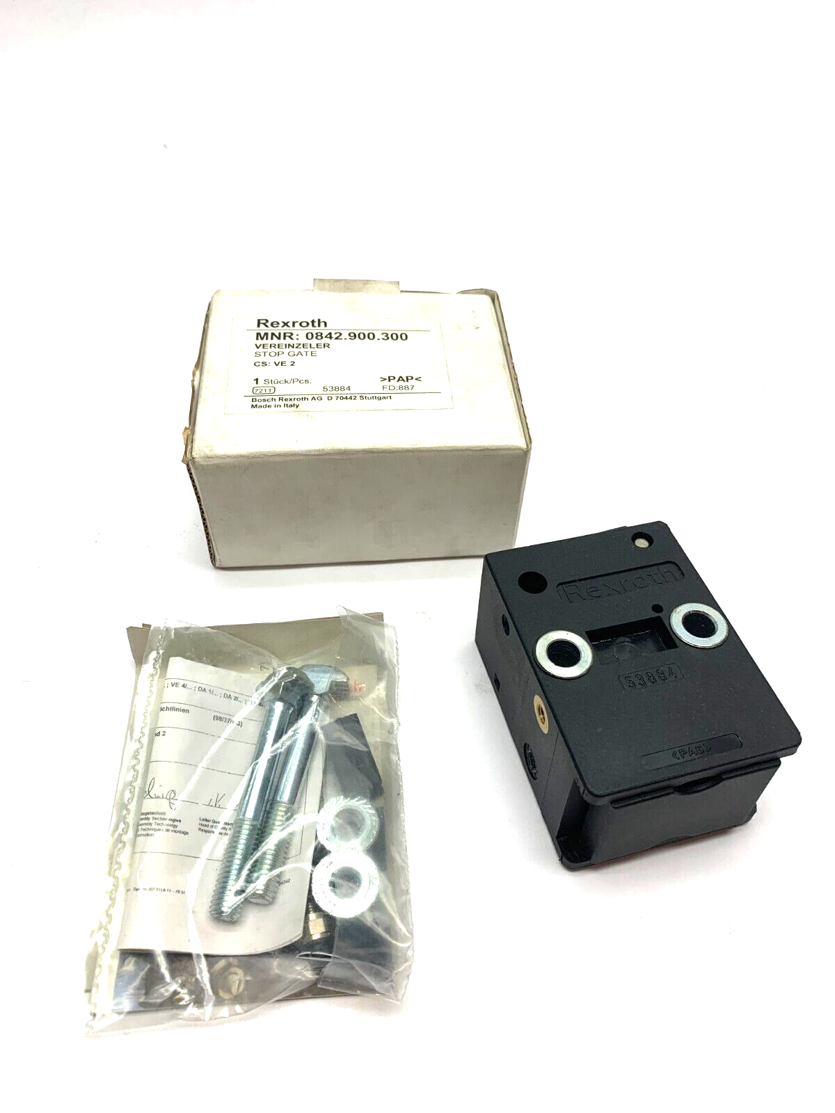 Rexroth 0842.900.300 Vereinzeler VE 2 Stop Gate 53884 - New – Open box - Maverick Industrial Sales