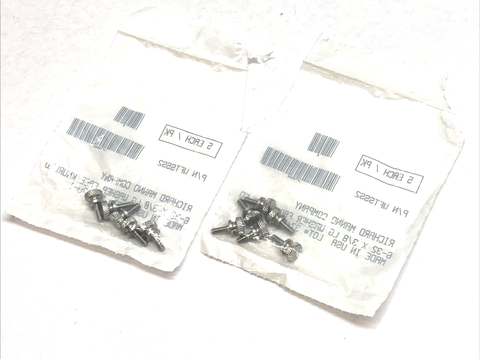 WFTSSS2 | Richard Manno Thumb Screw #6-32 x 3/8" Knurled Washer Face SS LOT OF 11 - New – Open box - Maverick Industrial Sales