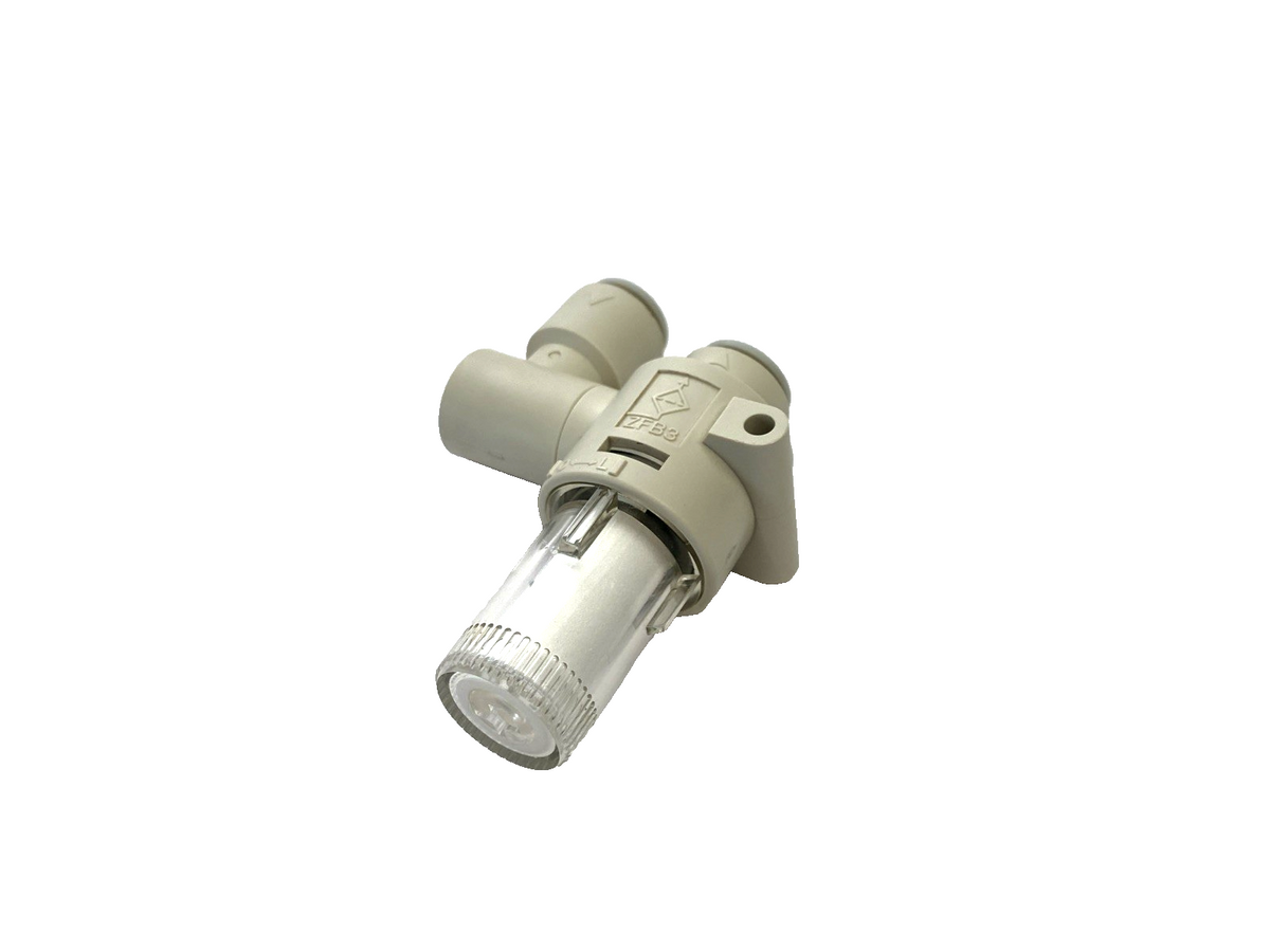SMC ZFB300-10 Vacuum Air Suction Filter w/ One-Touch Fittings 10mm Tube O.D. - Maverick Industrial Sales