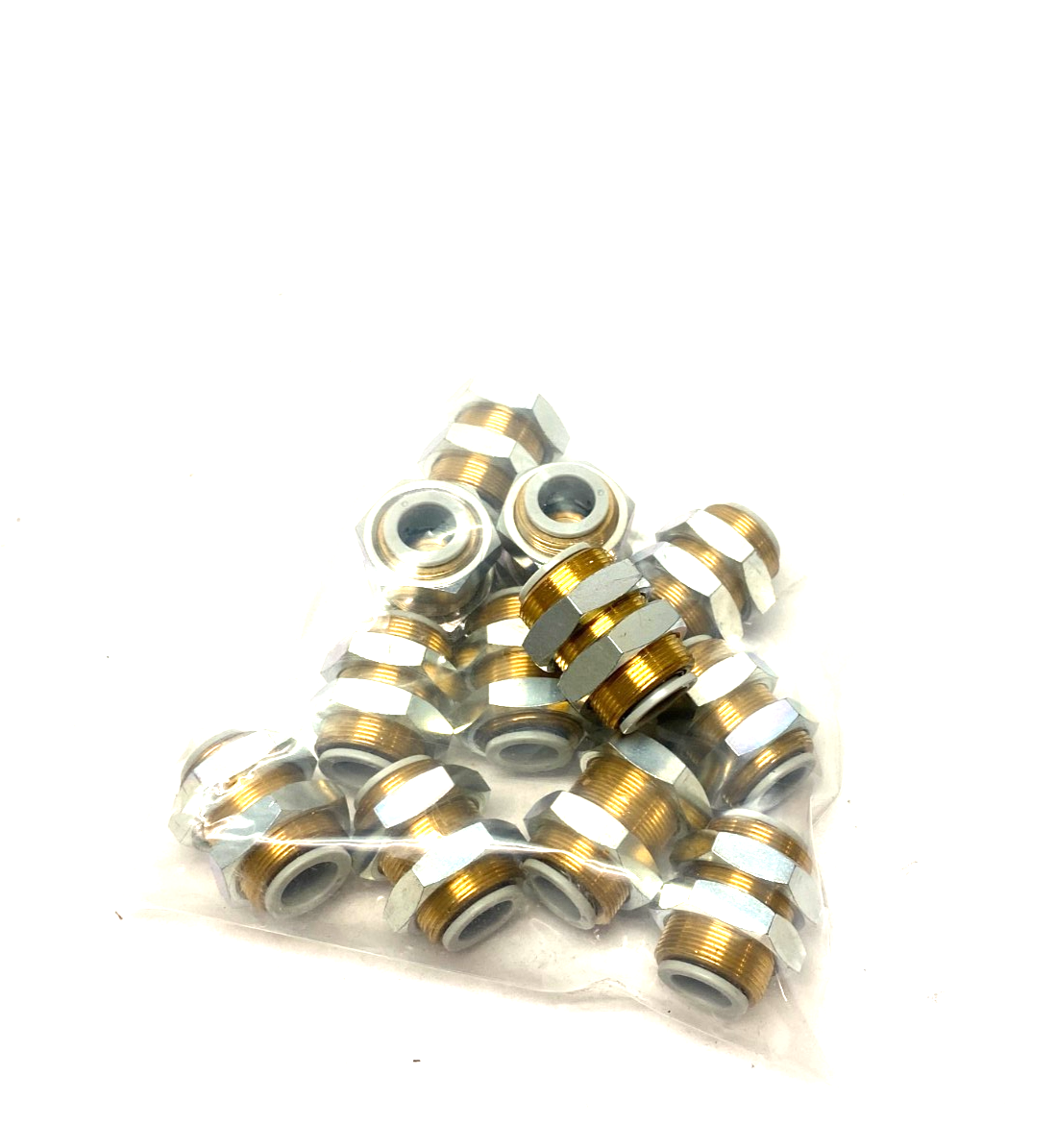 SMC KQ2E12-00A Push-to-Connect Straight Bulkhead Union Fitting 12mm LOT OF 12 - Maverick Industrial Sales