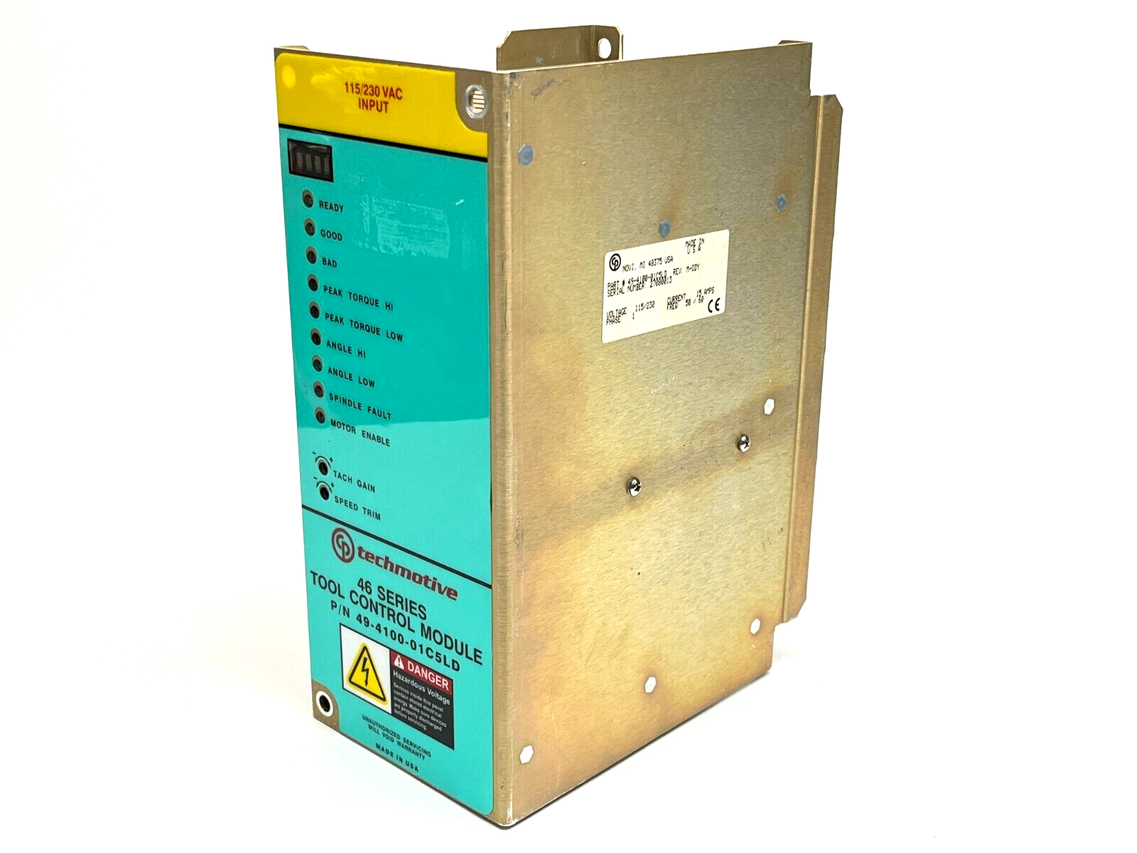 Techmotive 49-4100-01C5LD Tool Control Module 46 Series Rev: M-ODY 15A 115/230V - Maverick Industrial Sales
