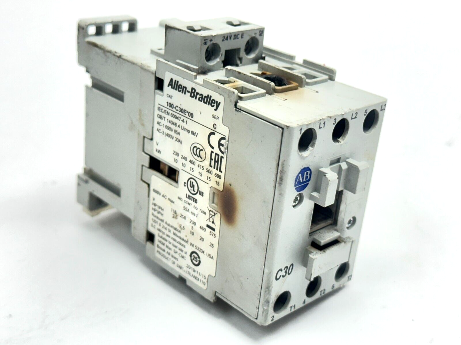 Allen Bradley 100-C30EJ00 Ser C Contactor 24VDC Coil - Maverick Industrial Sales