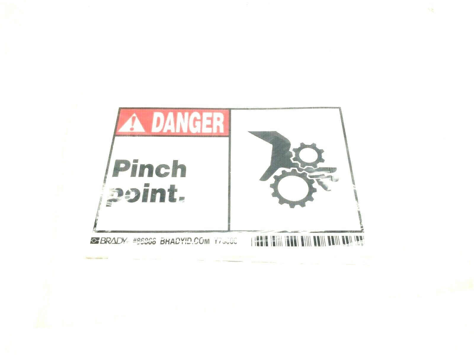 Brady 86868 "DANGER Pinch point" 3.5x5in Polyester Labels 5 PACK - New - Maverick Industrial Sales