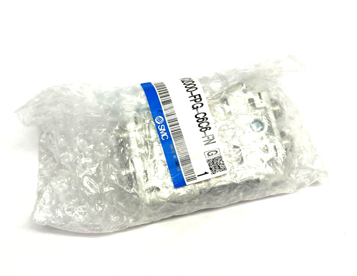 SMC VQ2000-FPG-C6C6-FN Double Check Block 4-Way Valve, Base Mounted - Maverick Industrial Sales