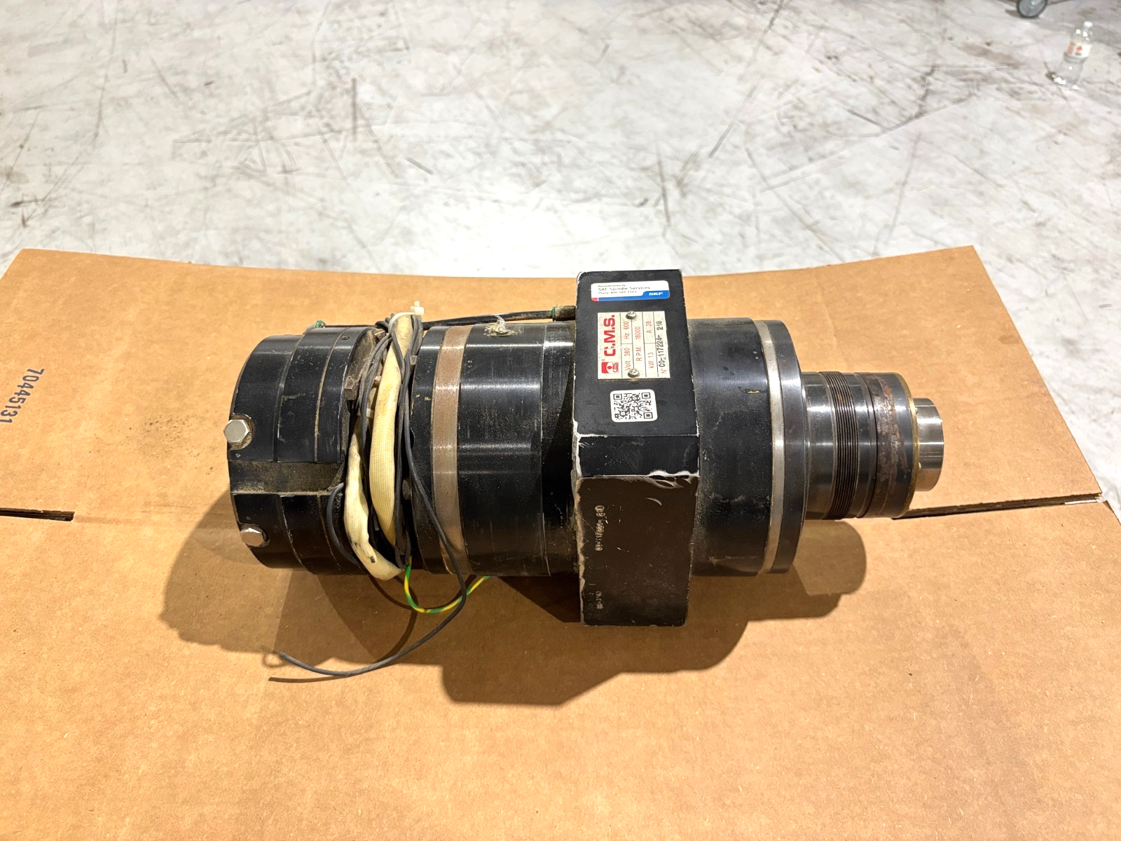 CMS High Speed Spindle Motor, 13 kW, 18000 RPM, 380V, 600 Hz - Used - Maverick Industrial Sales
