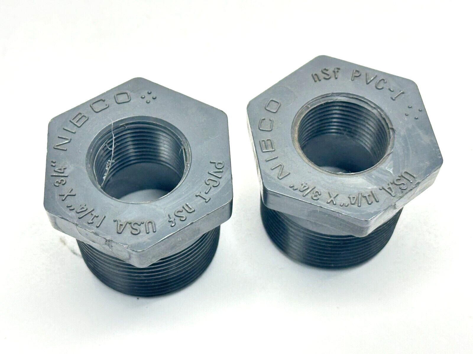 451834 | Nibco 3/4 x 1/4" Reducer Bushing MPT x FPT CA15150 LOT OF 2 - Used - Maverick Industrial Sales