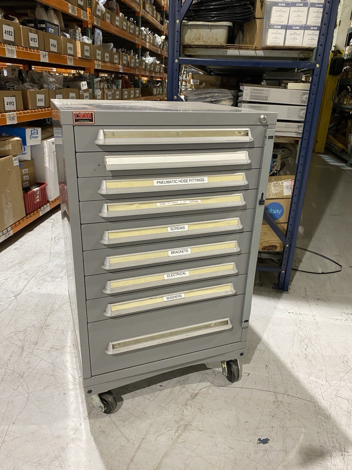 Lyon 9 Drawer Modular Cabinet on Casters 30 In Wide X 28 In Deep X 50 In Tall - Maverick Industrial Sales