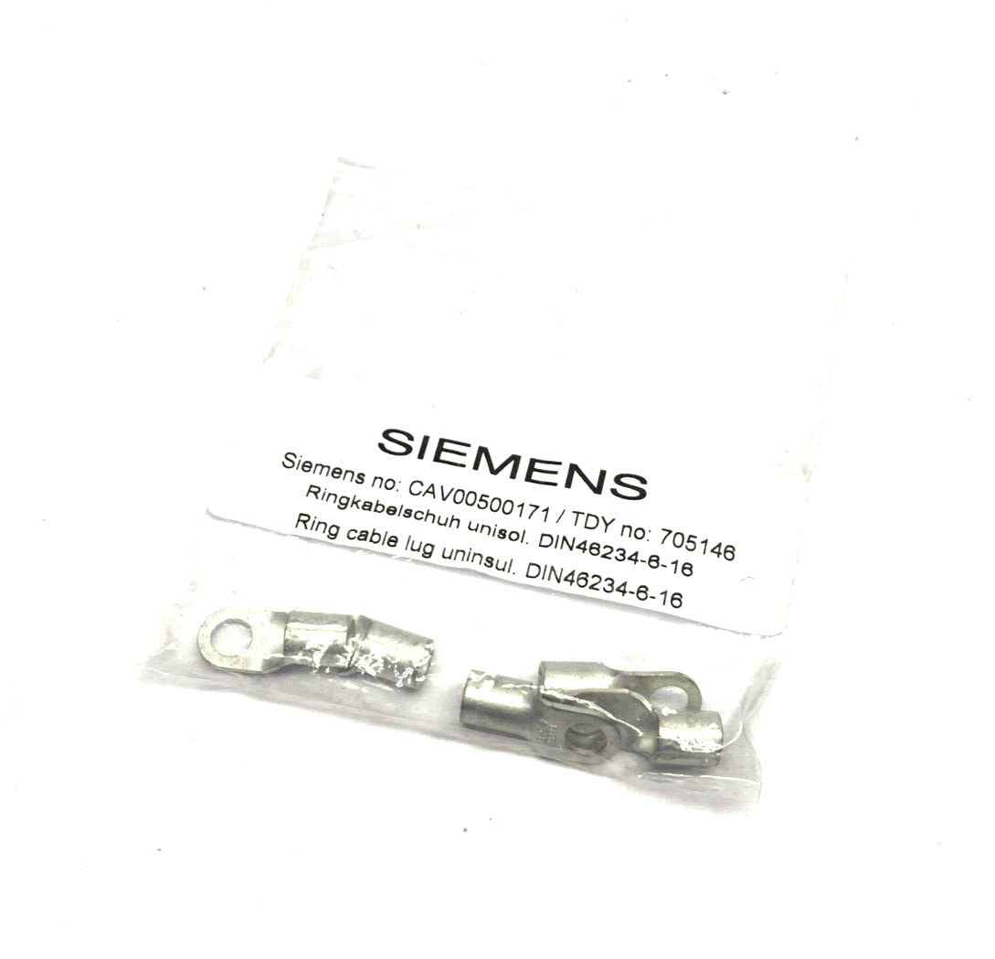 Siemens CAV00500171 Ring Cable Lug DIN46234-6-16 PKG OF 5 - Maverick Industrial Sales