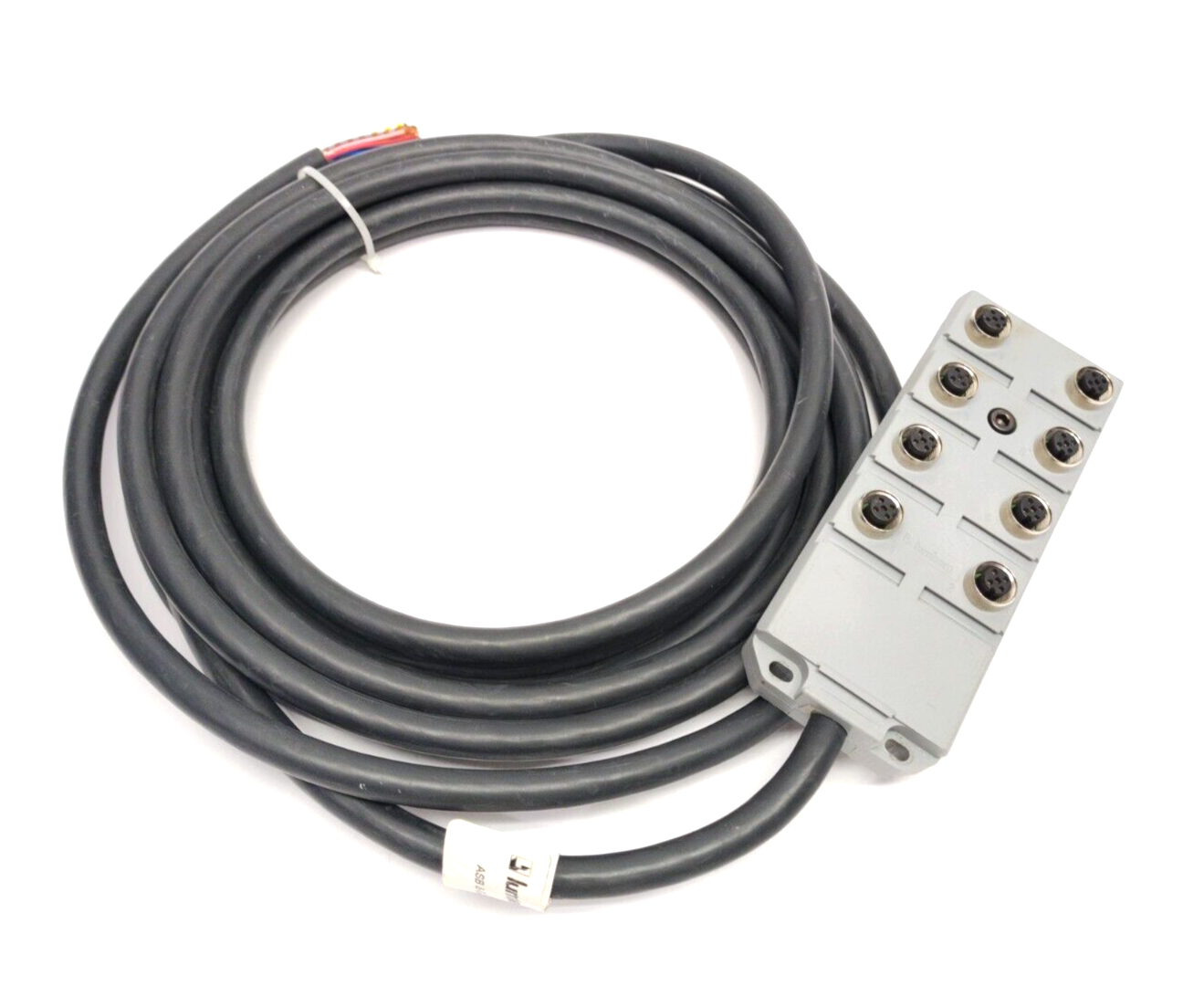 ASB 8-S3064/5M, ASB 8-S3064/5 M | Lumberg Automation ASB 8-S3064/5M 8-Port Passive Junction Box M12 5-Pin - Used - Maverick Industrial Sales