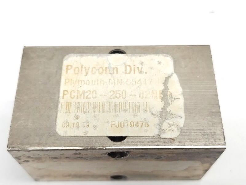 Polyconn PCM20-250-02NP 2-Port 1/4" NPT Pneumatic Manifold 3/8" NPT In - Maverick Industrial Sales