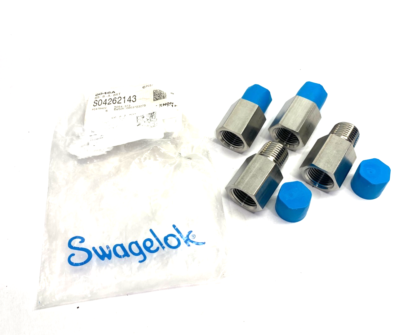 Swagelok SS-8-A-8RT Stainless Steel Pipe Adapter Fitting 1/2" LOT OF 4 - New – Open box - Maverick Industrial Sales