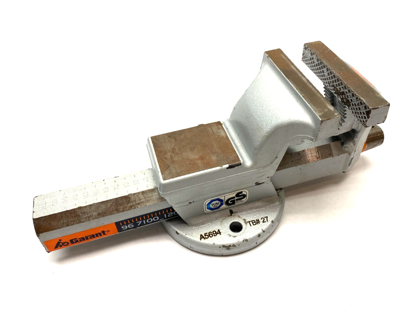 Garant 967100 120 Parallel Vise with Interchangeable Jaws, Width 120mm NO HANDLE - Maverick Industrial Sales