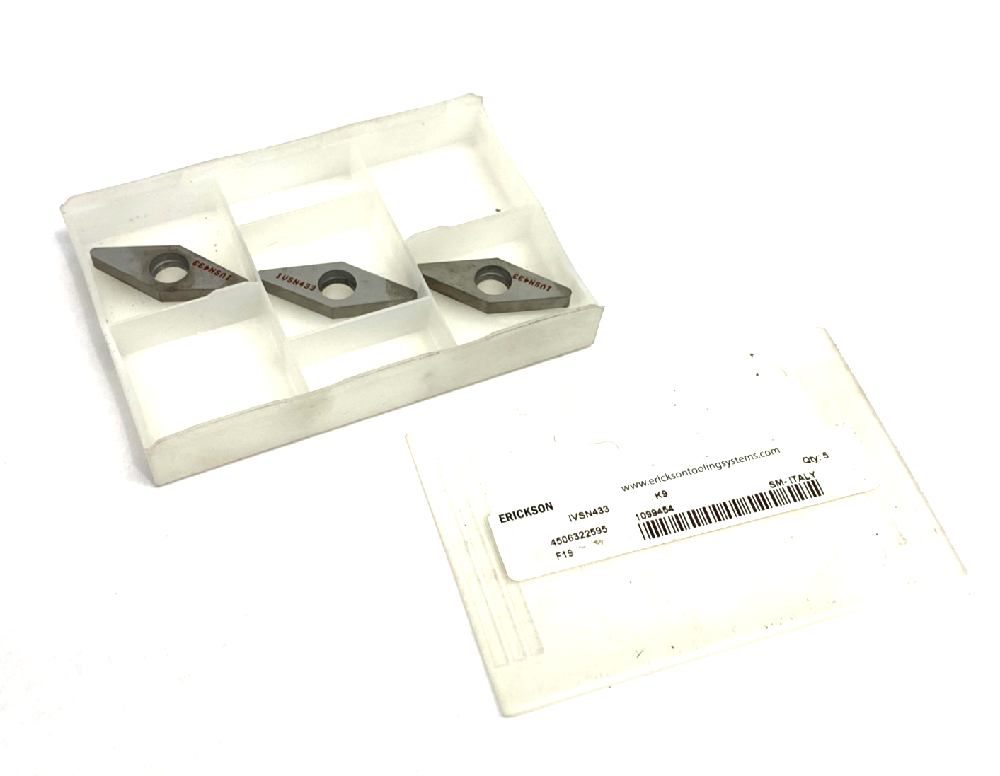 Erickson IVSN433 K9 Indexable Turning Insert 1099454 PKG OF 3 - Maverick Industrial Sales